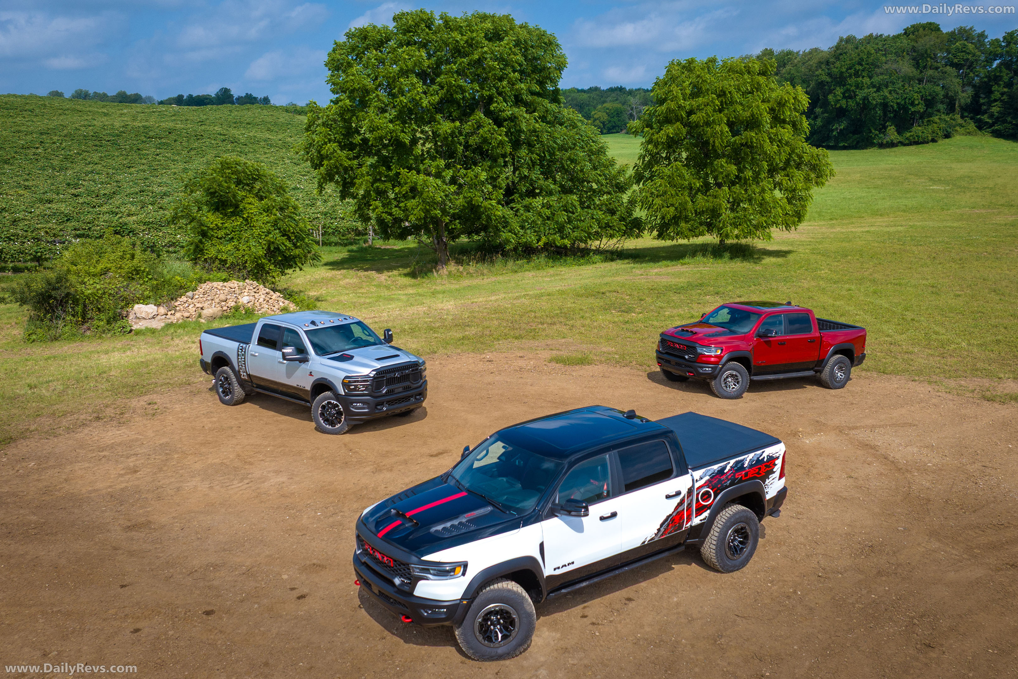 2026 RAM 1500 TRX SRT Bloodshot Night Bright White Top View
