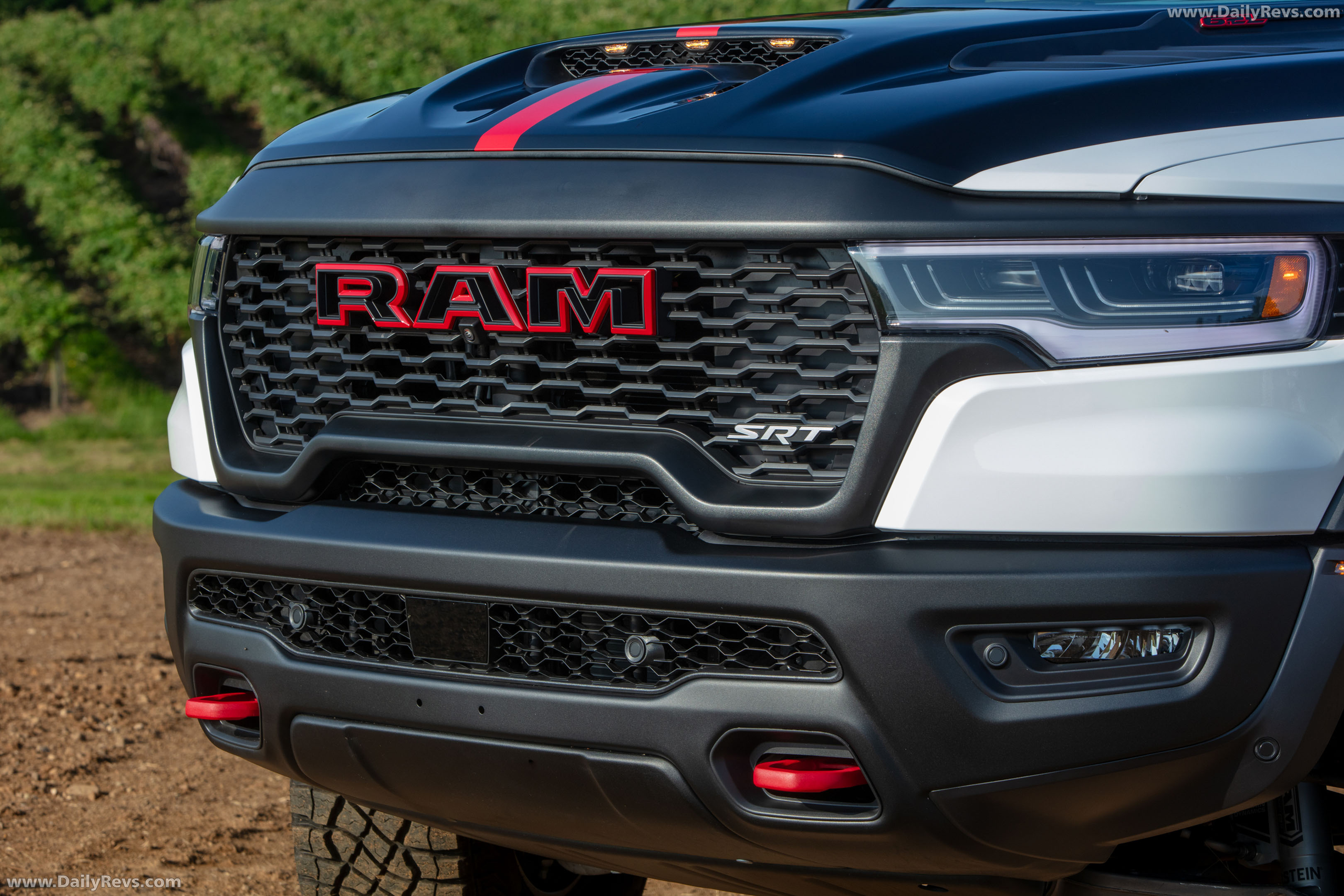2026 RAM 1500 TRX SRT Bloodshot Night Bright White Exterior