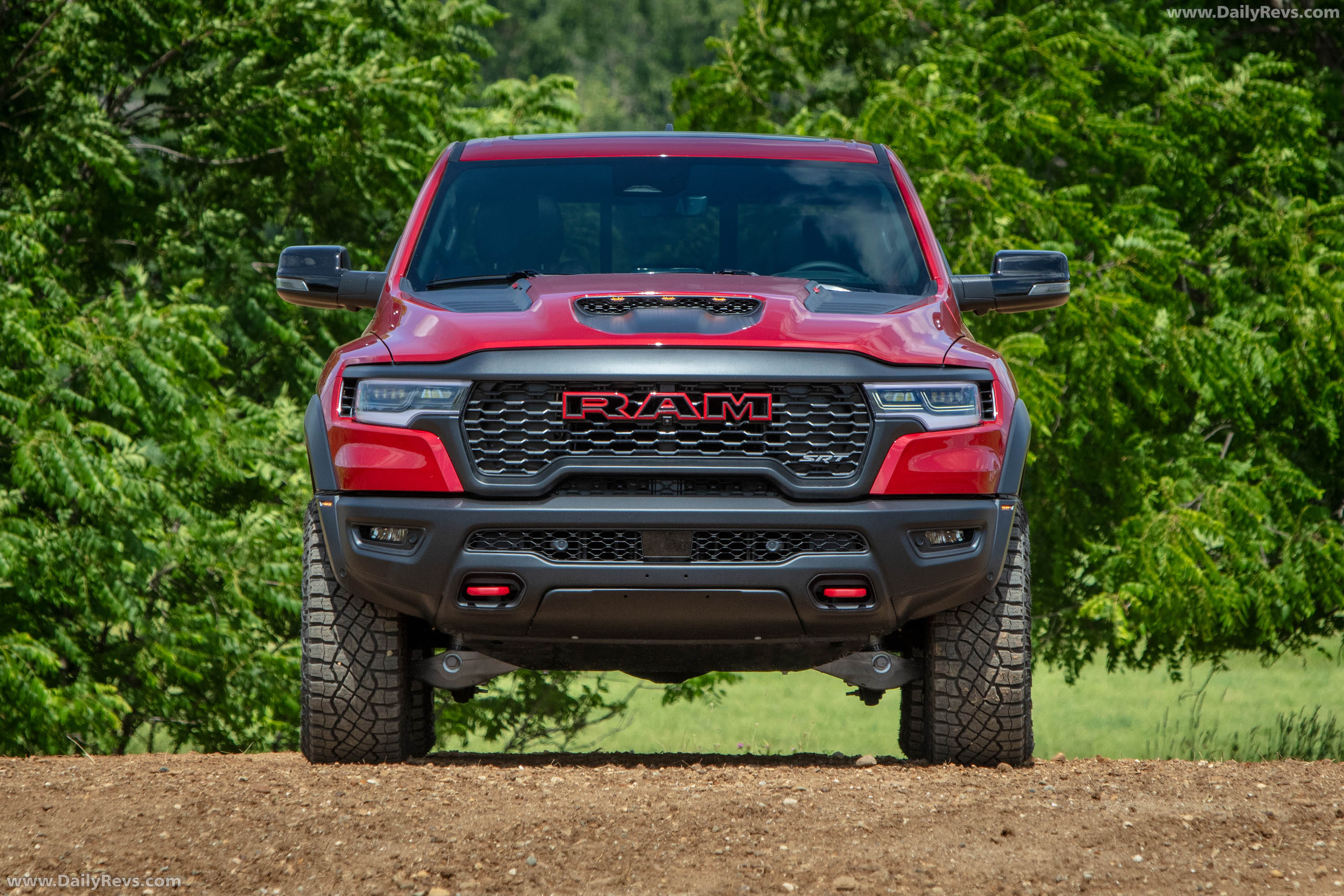 2027 RAM 1500 TRX SRT Molten Red Front View