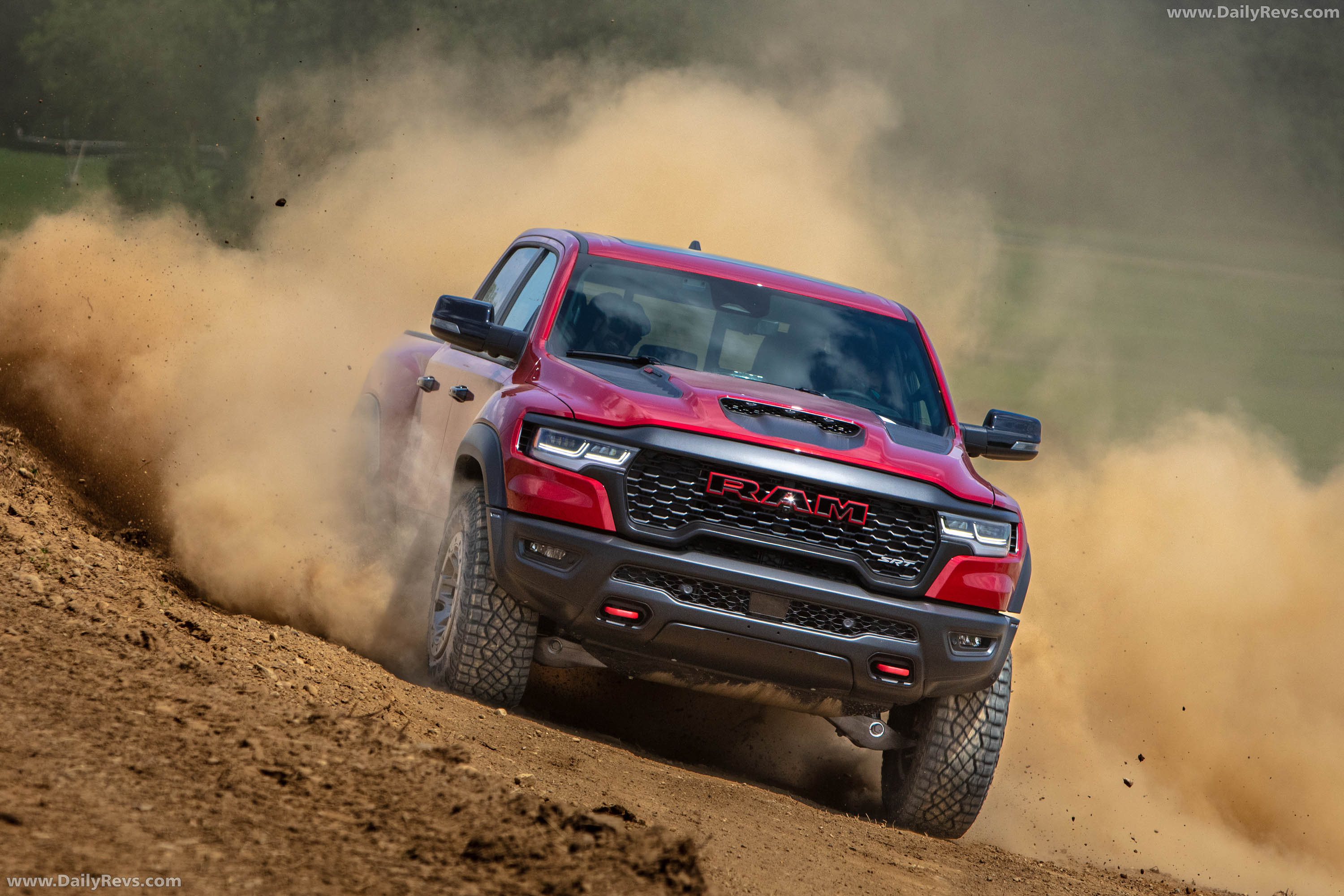 2027 RAM 1500 TRX SRT Molten Red Front View