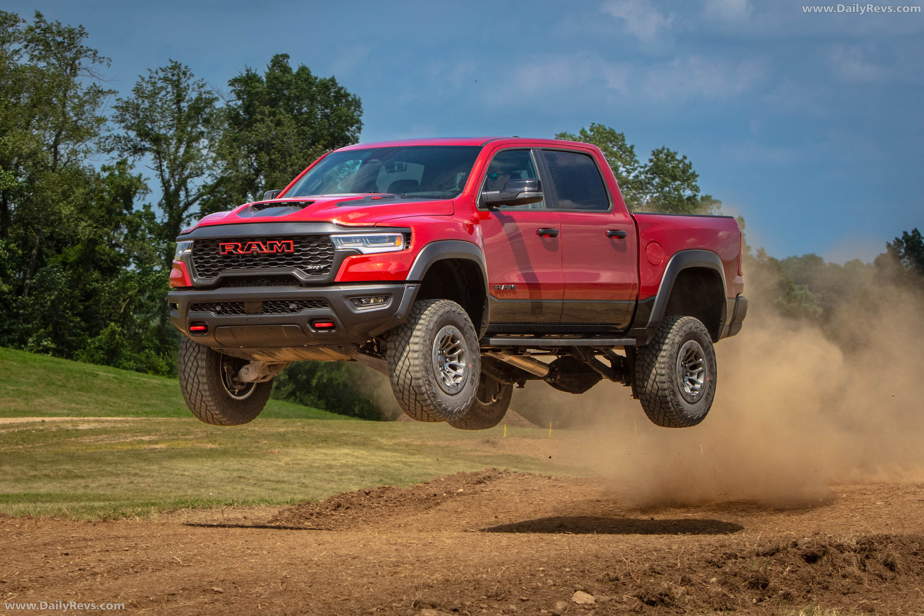 2027 RAM 1500 TRX SRT Molten Red Front View
