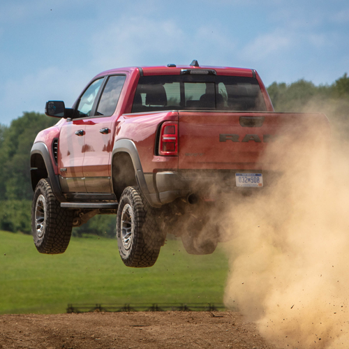 2027 RAM 1500 TRX SRT Molten Red Rear View