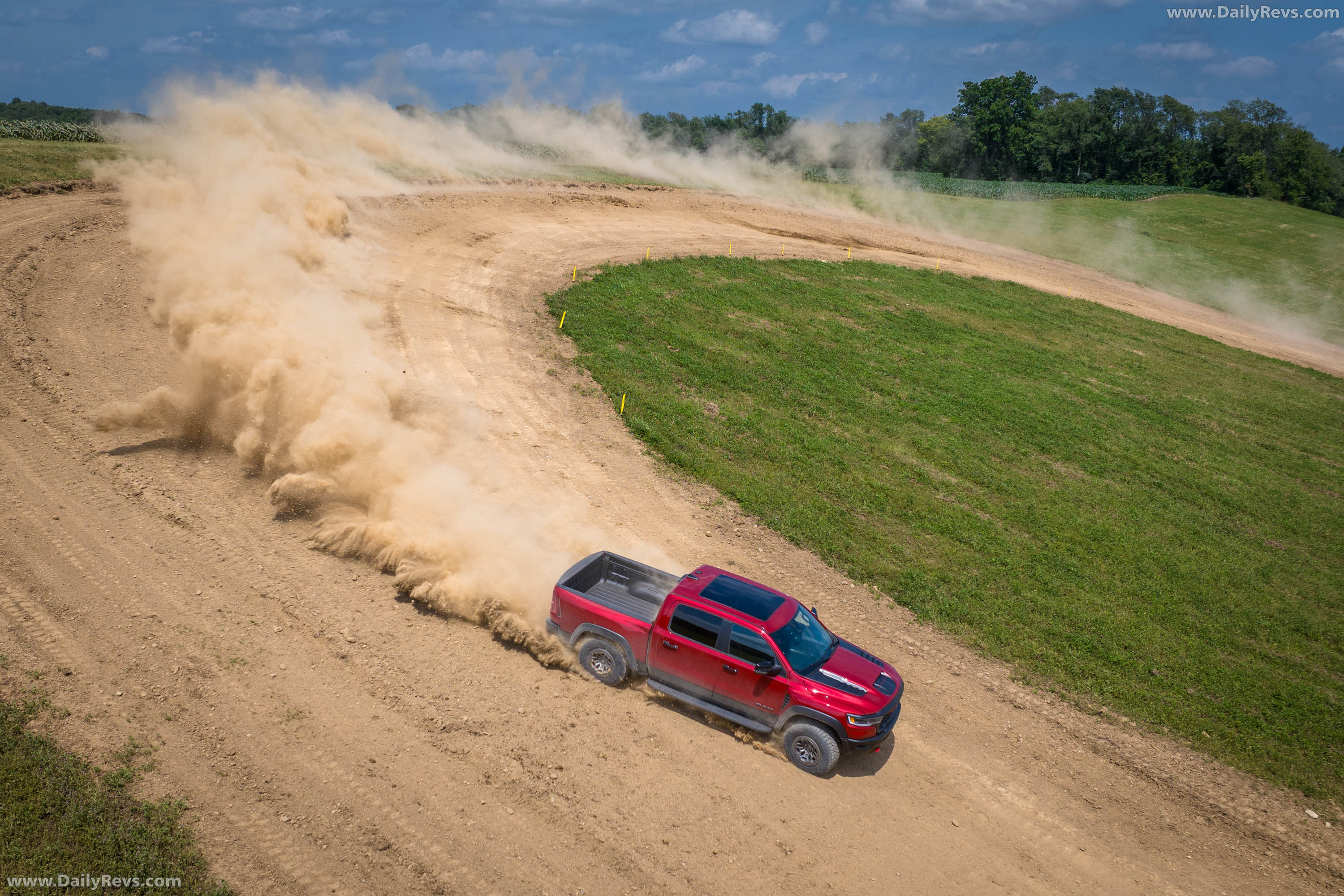 2027 RAM 1500 TRX SRT Molten Red Top View