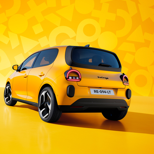 2027 Renault Twingo E-Tech Mango Yellow Rear View