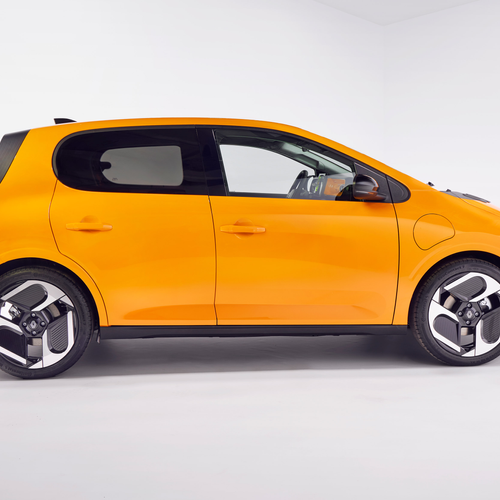 2027 Renault Twingo E-Tech Mango Yellow Side View