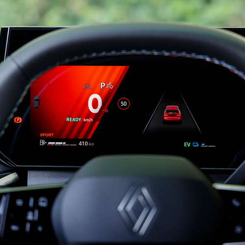 2026 Renault Clio E-Tech Esprit Alpine Absolute Red Interior