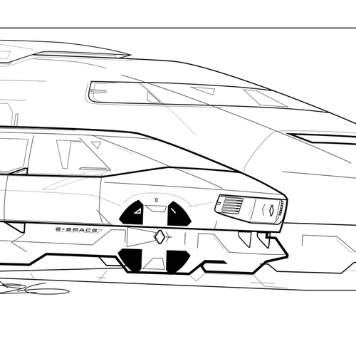 2026 Renault E-Space Concept Sketches