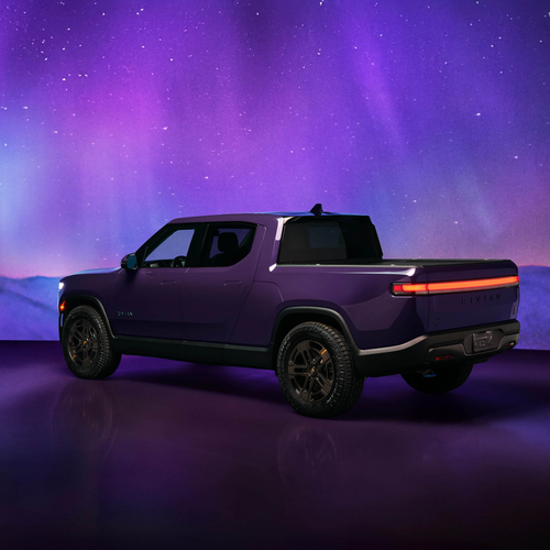 2025 Rivian R1T Borealis Rear View