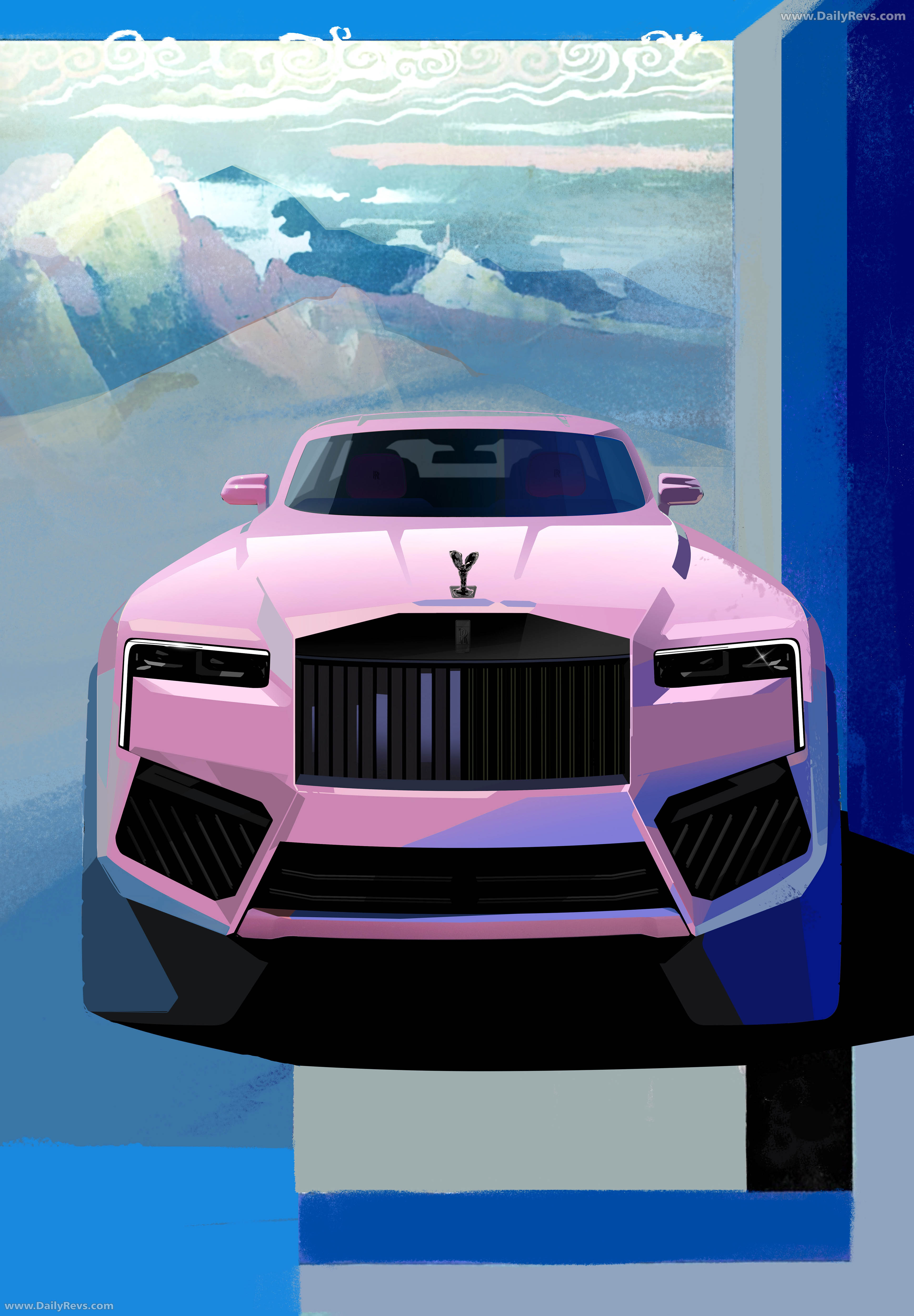 2026 Rolls-Royce Cullinan Black Badge Chinese Mural Art Sketches