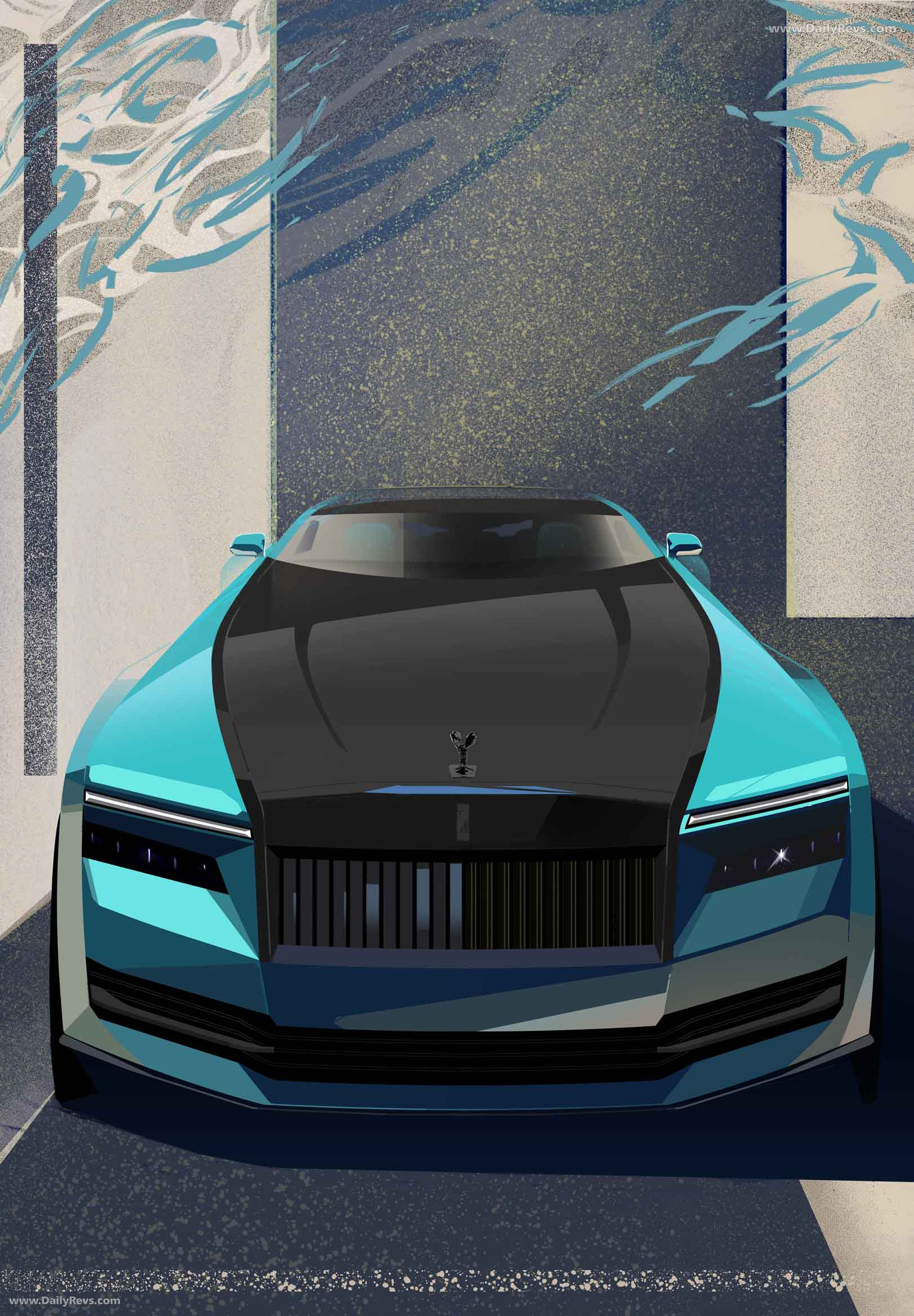 2026 Rolls-Royce Spectre Black Badge Chinese Mural Art Sketches