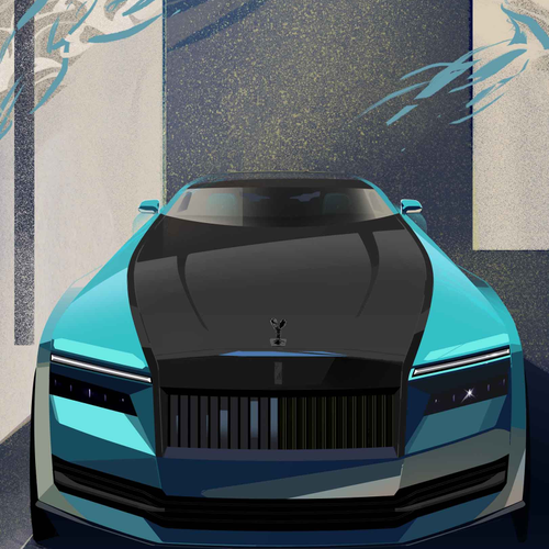 2026 Rolls-Royce Spectre Black Badge Chinese Mural Art Sketches