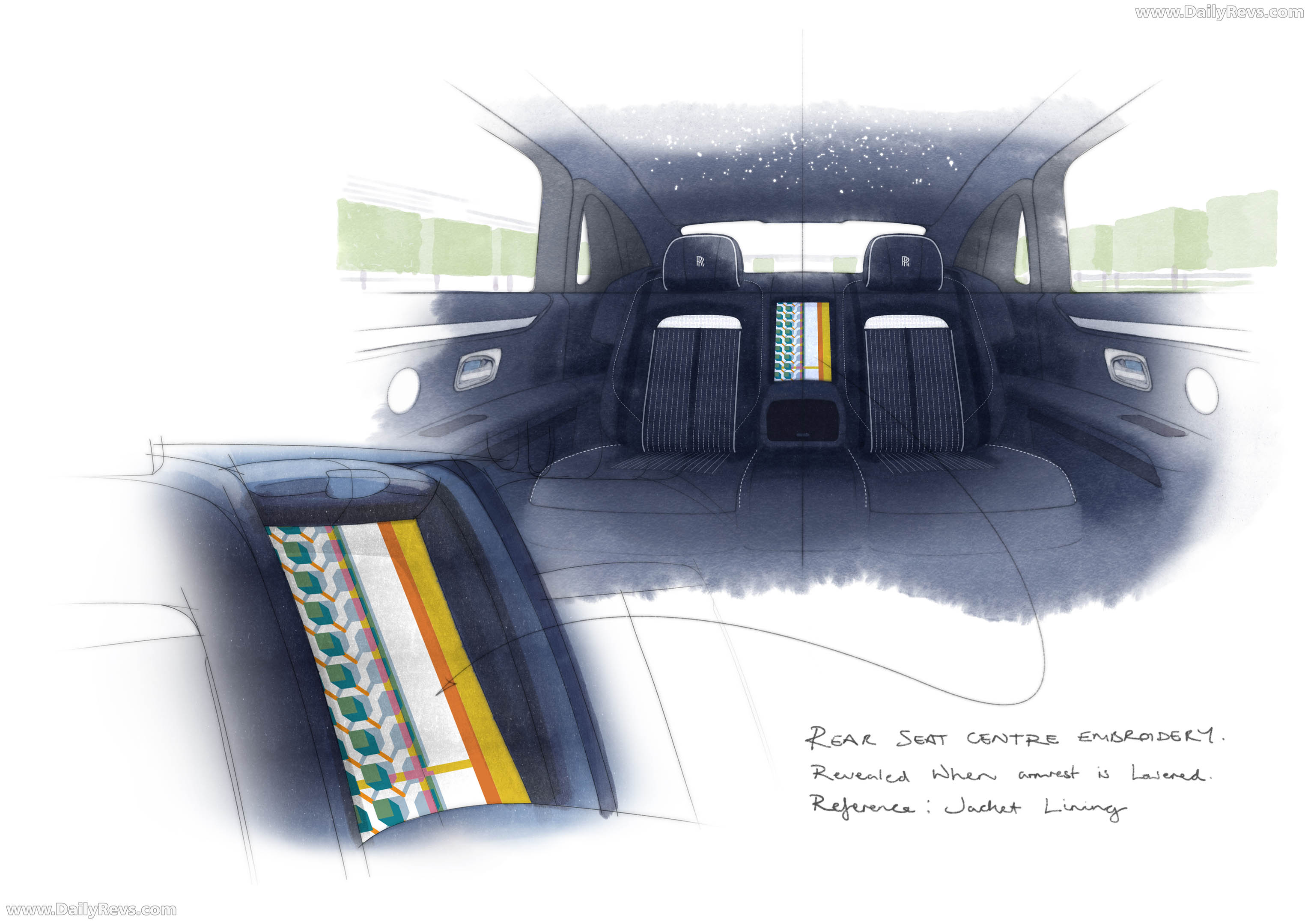 2026 Rolls-Royce Ghost Savile Row Sketches