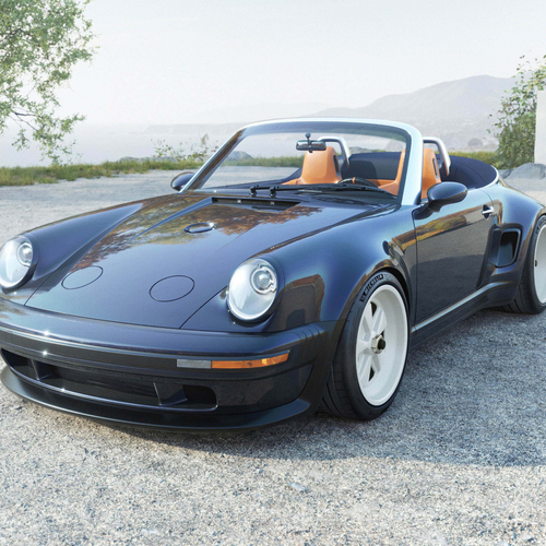 2026 Singer Porsche 911 Carrera Cabriolet Pacific Blue Front View