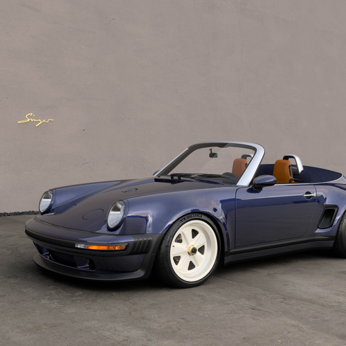 2026 Singer Porsche 911 Carrera Cabriolet Pacific Blue Front View