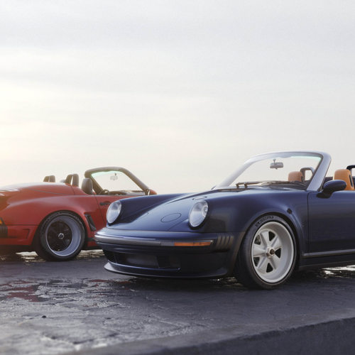 2026 Singer Porsche 911 Carrera Cabriolet Pacific Blue Front View