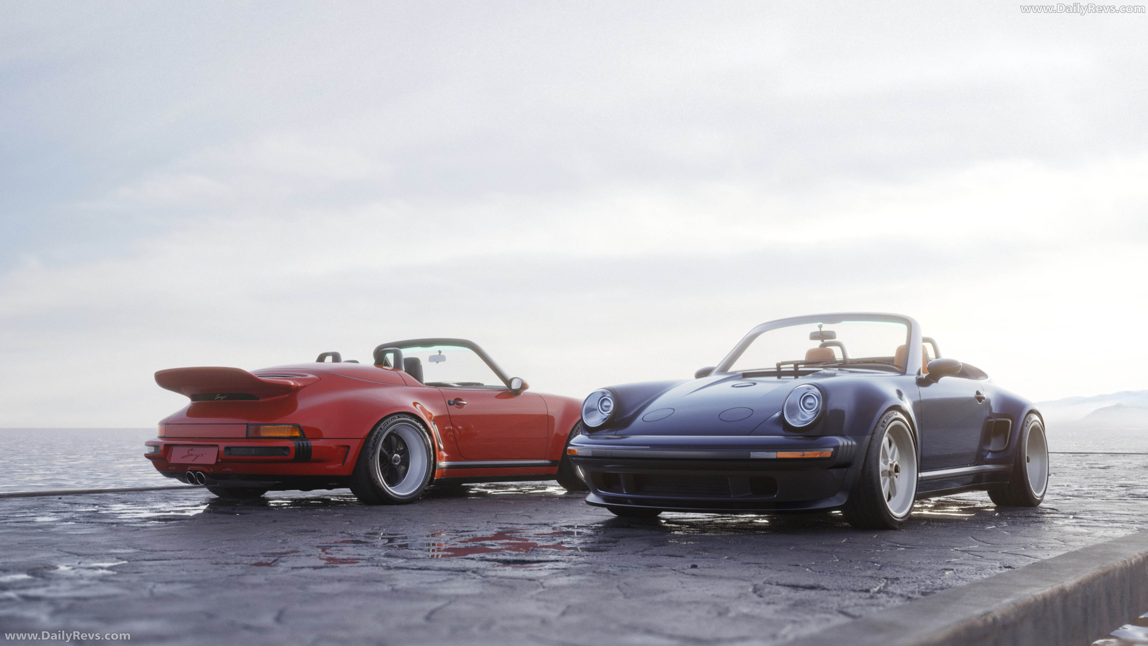 2026 Singer Porsche 911 Carrera Cabriolet Pacific Blue Front View