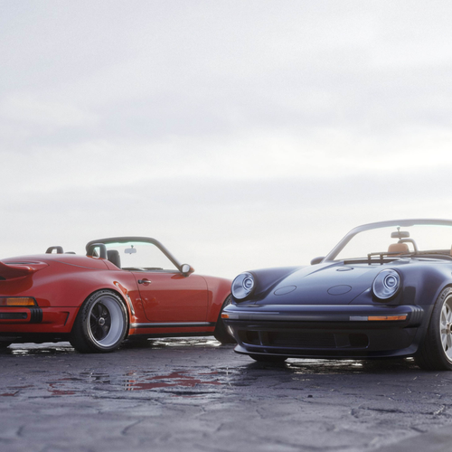 2026 Singer Porsche 911 Carrera Cabriolet Pacific Blue Front View