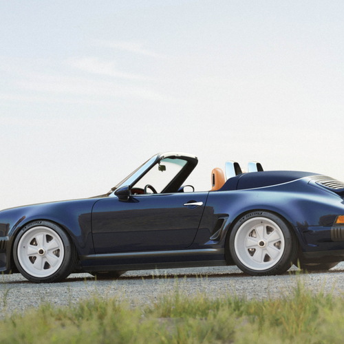 2026 Singer Porsche 911 Carrera Cabriolet Pacific Blue Side View