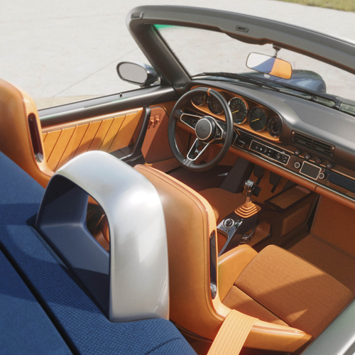 2026 Singer Porsche 911 Carrera Cabriolet Pacific Blue Interior