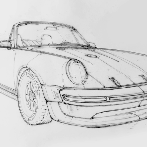 2026 Singer Porsche 911 Classic Turbo Sketches