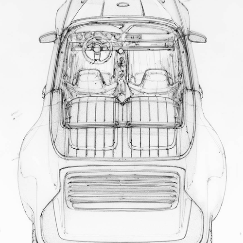 2026 Singer Porsche 911 Classic Turbo Sketches
