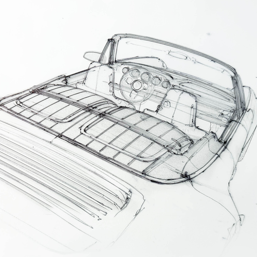 2026 Singer Porsche 911 Classic Turbo Sketches