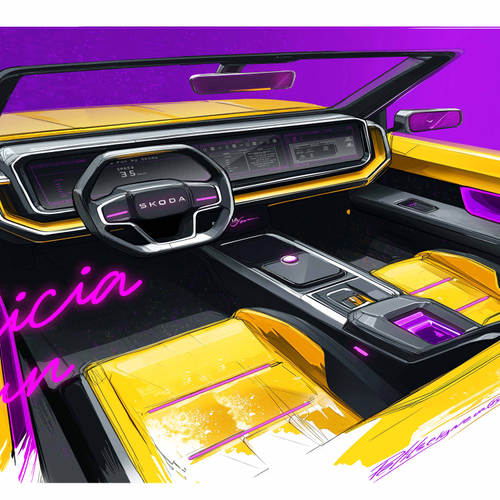 2025 Skoda Felicia Fun Concept Sketches