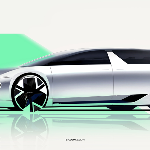 2025 Skoda Vision O Concept Sketches