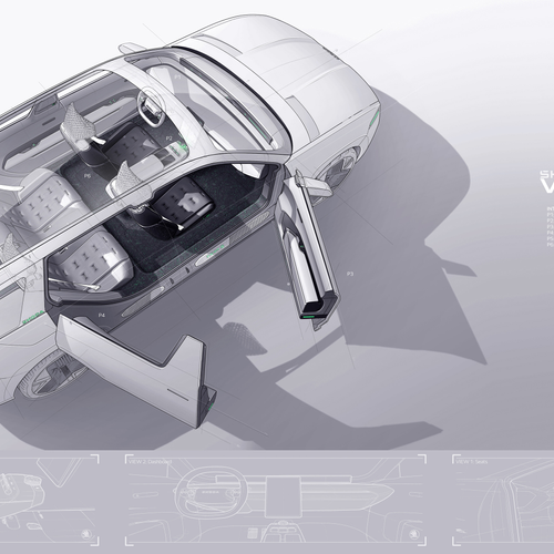 2025 Skoda Vision O Concept Sketches