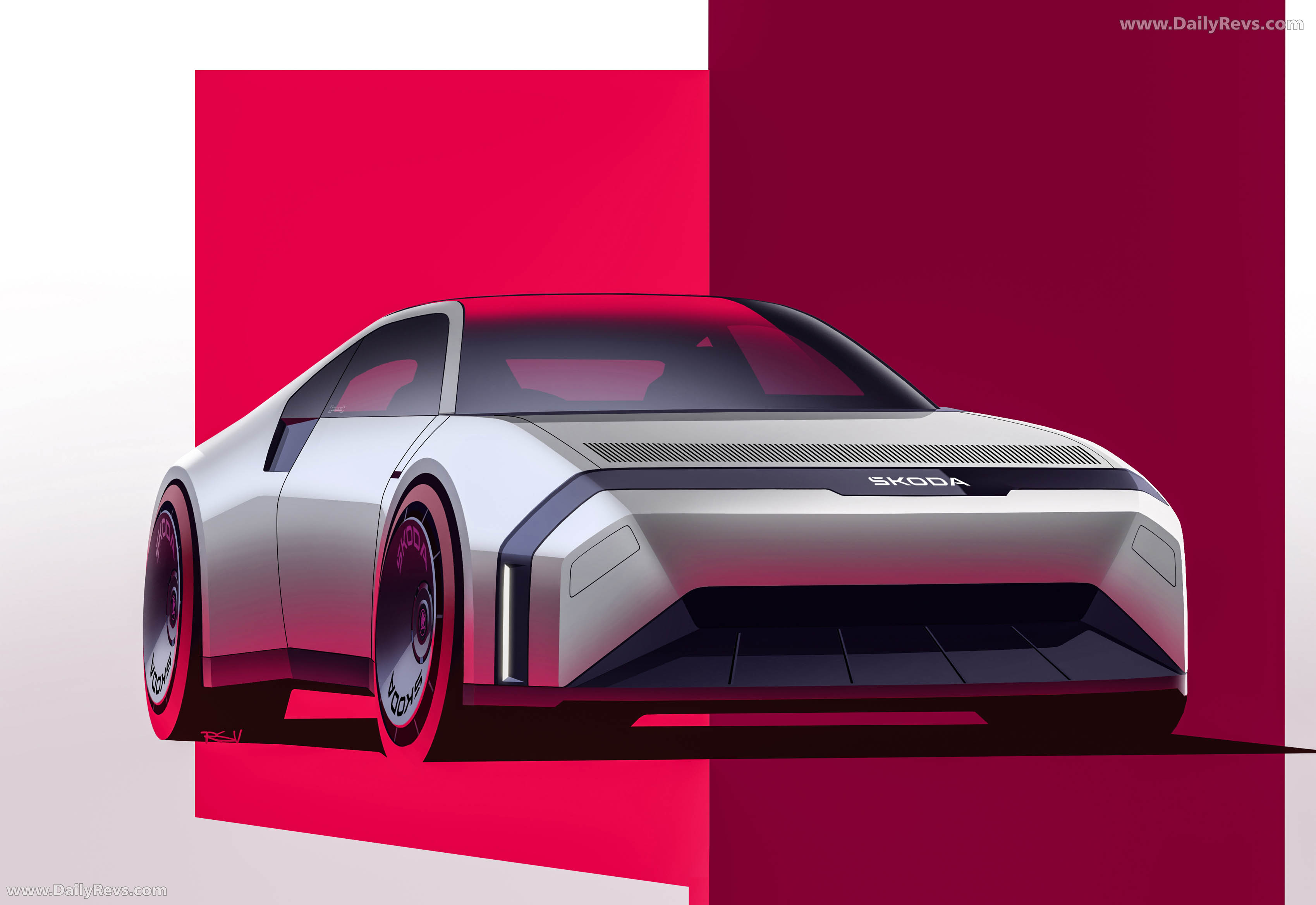 2025 Skoda 110 R Coupe Concept Sketches