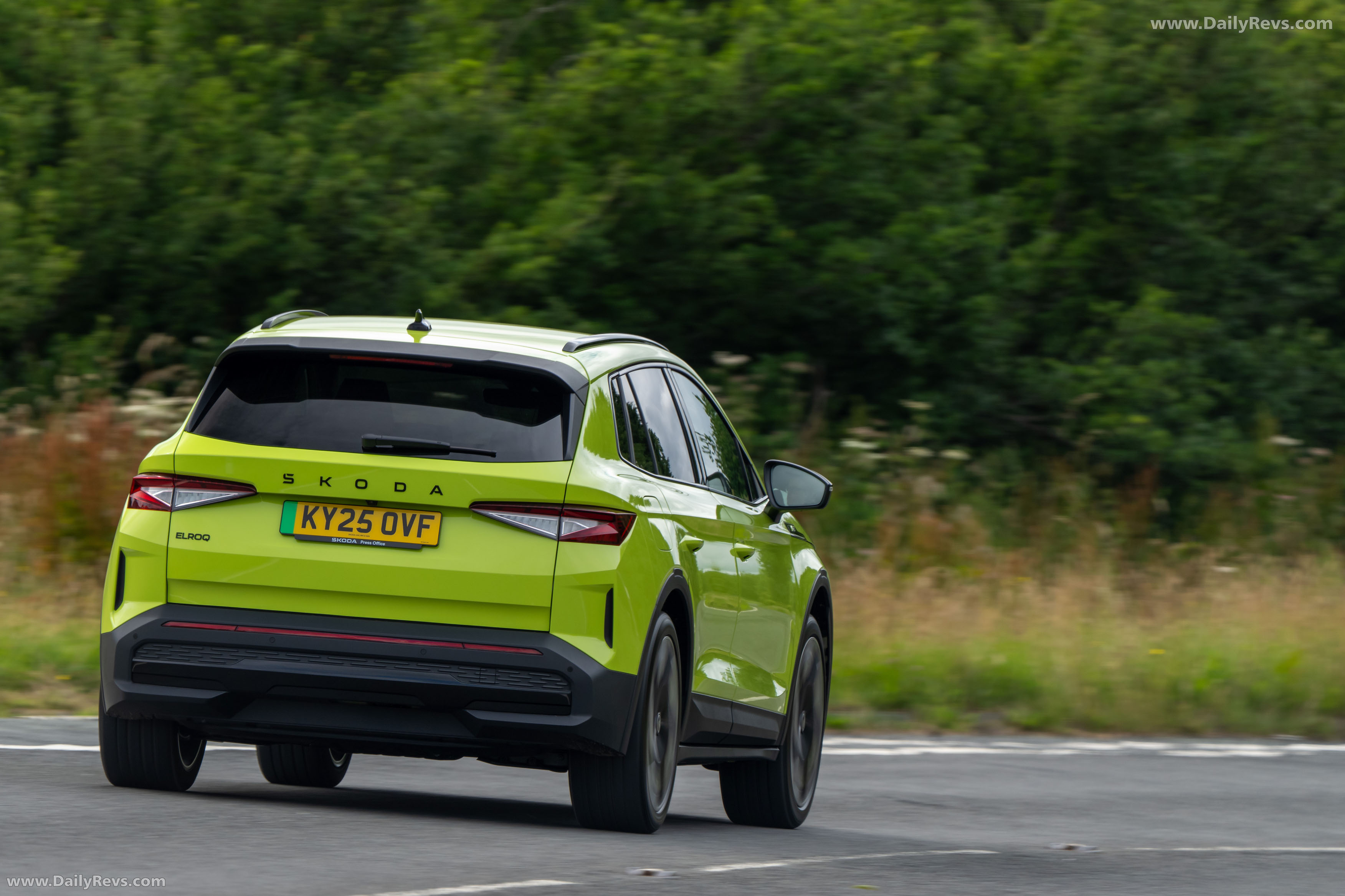 2026 Skoda Elroq RS Hyper Green Rear View