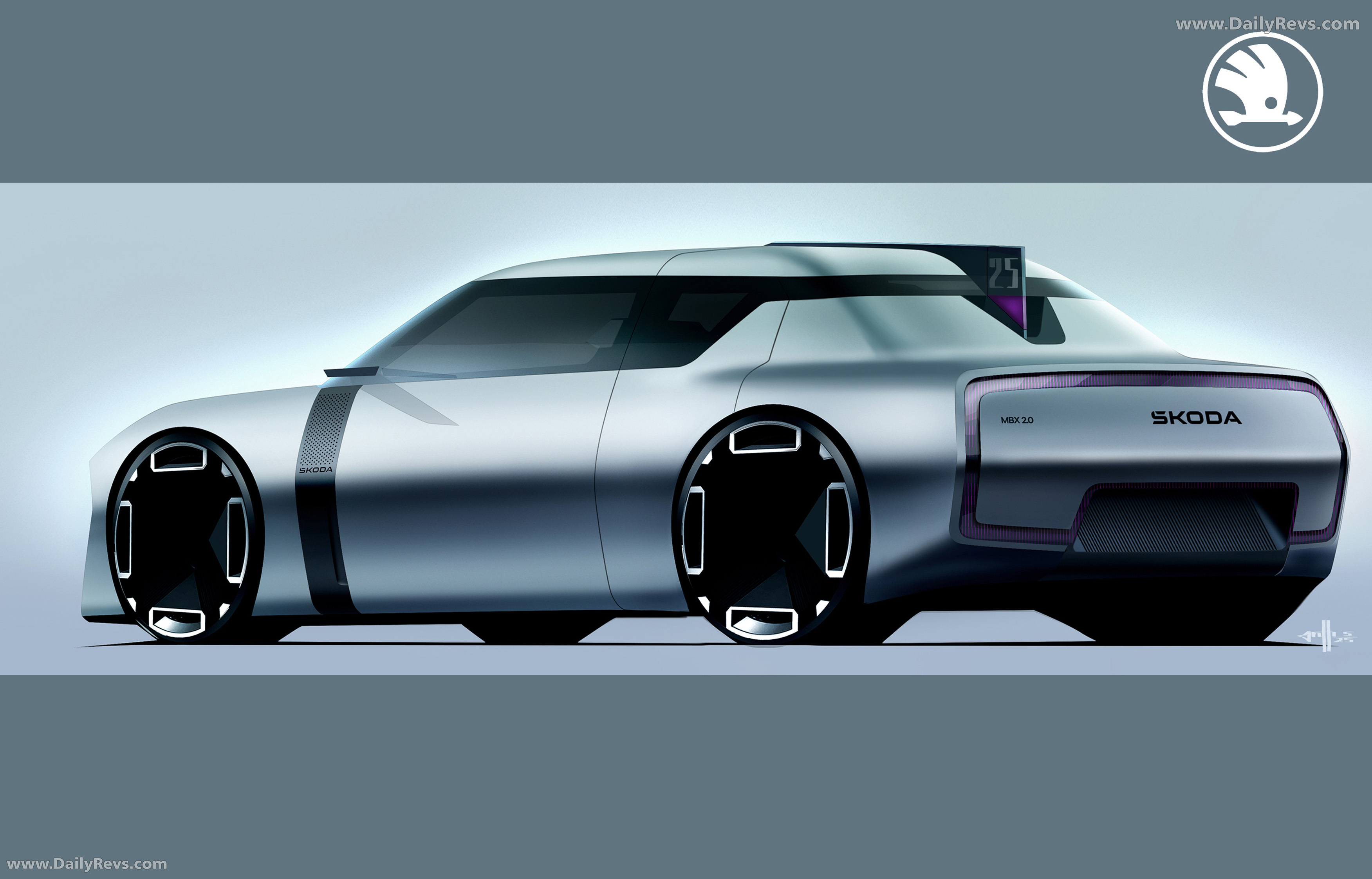 2025 Skoda 1000 MBX Coupe Concept Rear View