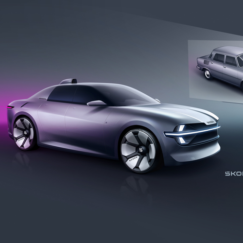 2025 Skoda 100 Concept Front View