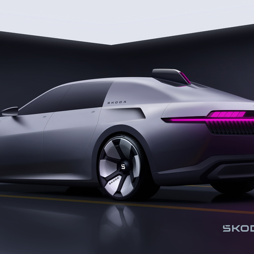 2025 Skoda 100 Concept Rear View