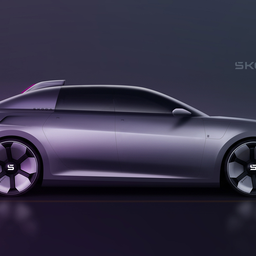 2025 Skoda 100 Concept Side View