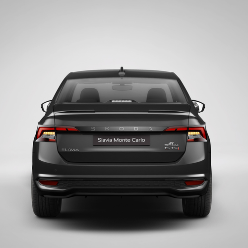 2027 Skoda Slavia Monte Carlo Rear View
