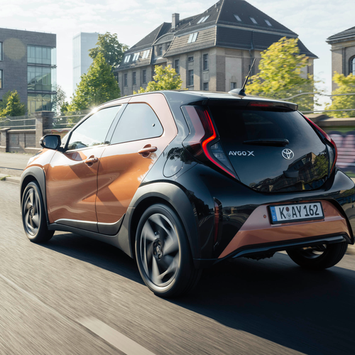 2026 Toyota Aygo X Hybrid Cinnamon Rear View