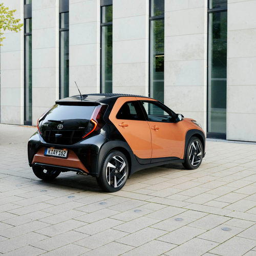 2026 Toyota Aygo X Hybrid Cinnamon Rear View