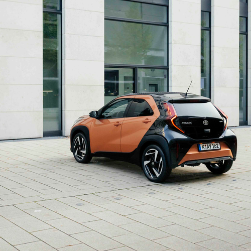 2026 Toyota Aygo X Hybrid Cinnamon Rear View