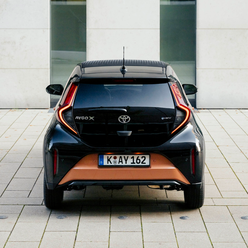 2026 Toyota Aygo X Hybrid Cinnamon Rear View