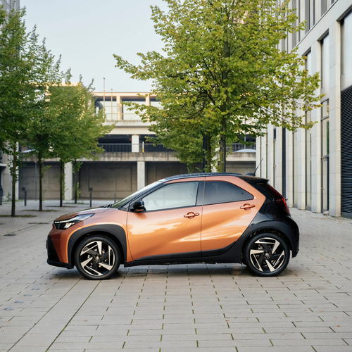 2026 Toyota Aygo X Hybrid Cinnamon Side View