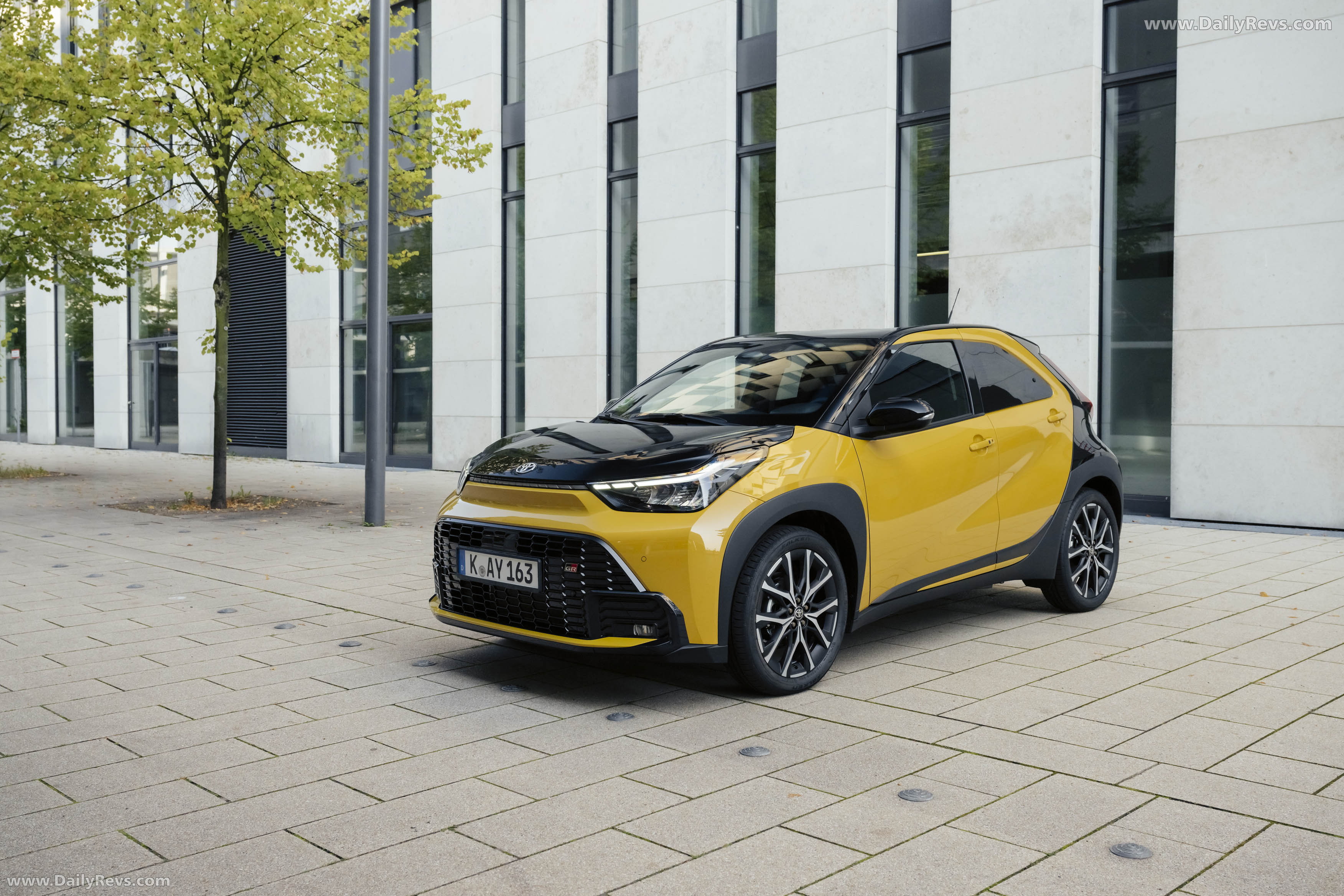 2026 Toyota Aygo X Hybrid Mustard Front View