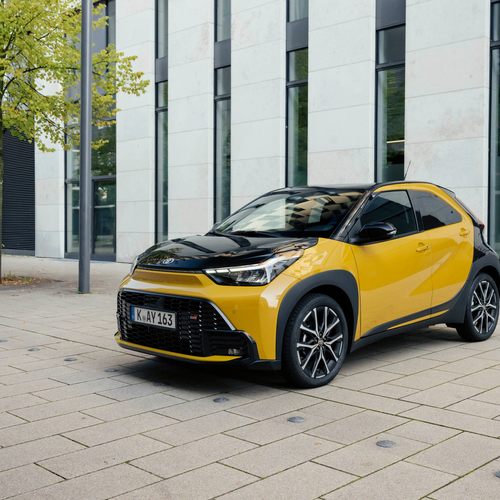 2026 Toyota Aygo X Hybrid Mustard Front View