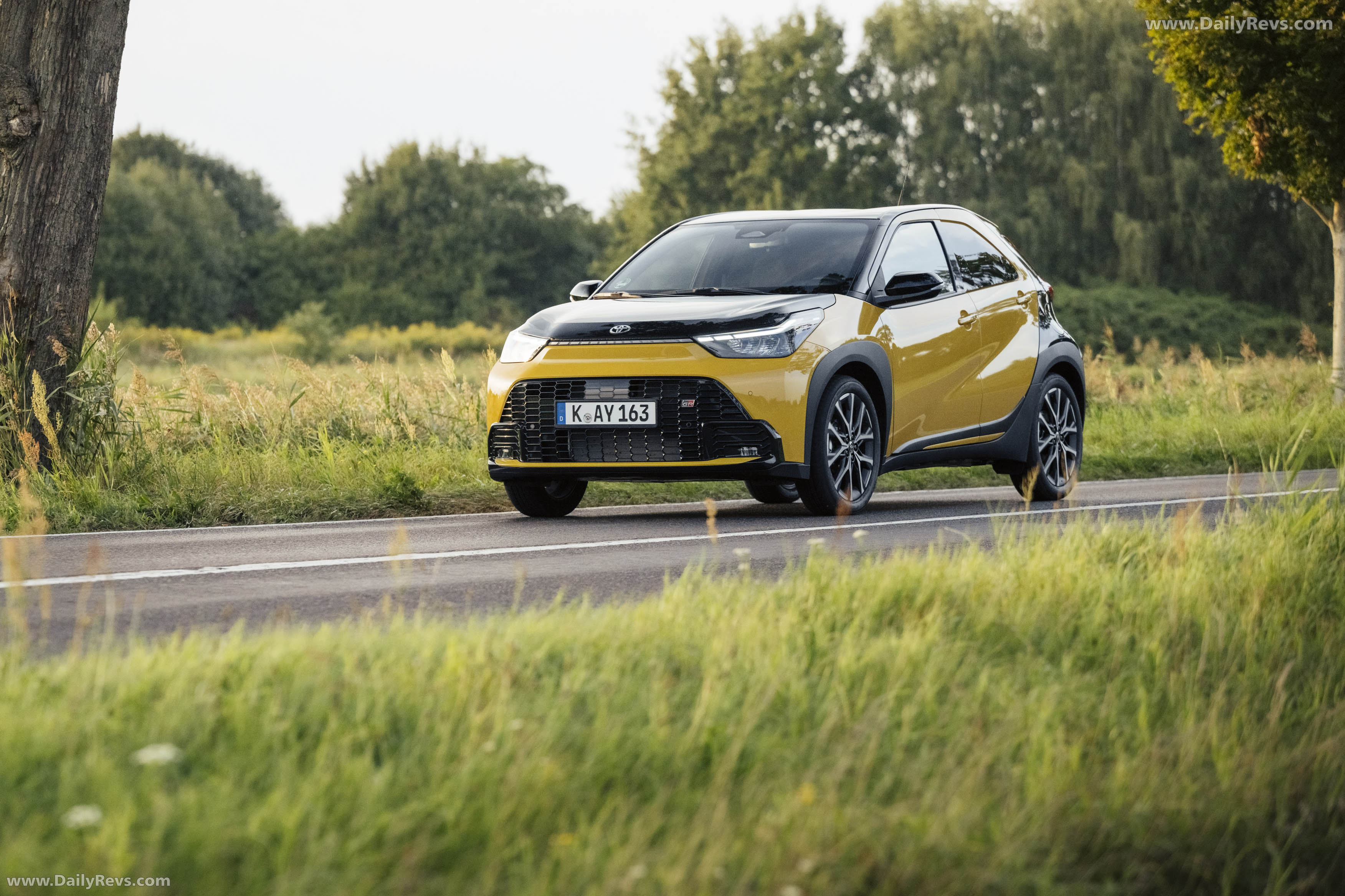 2026 Toyota Aygo X Hybrid Mustard Front View