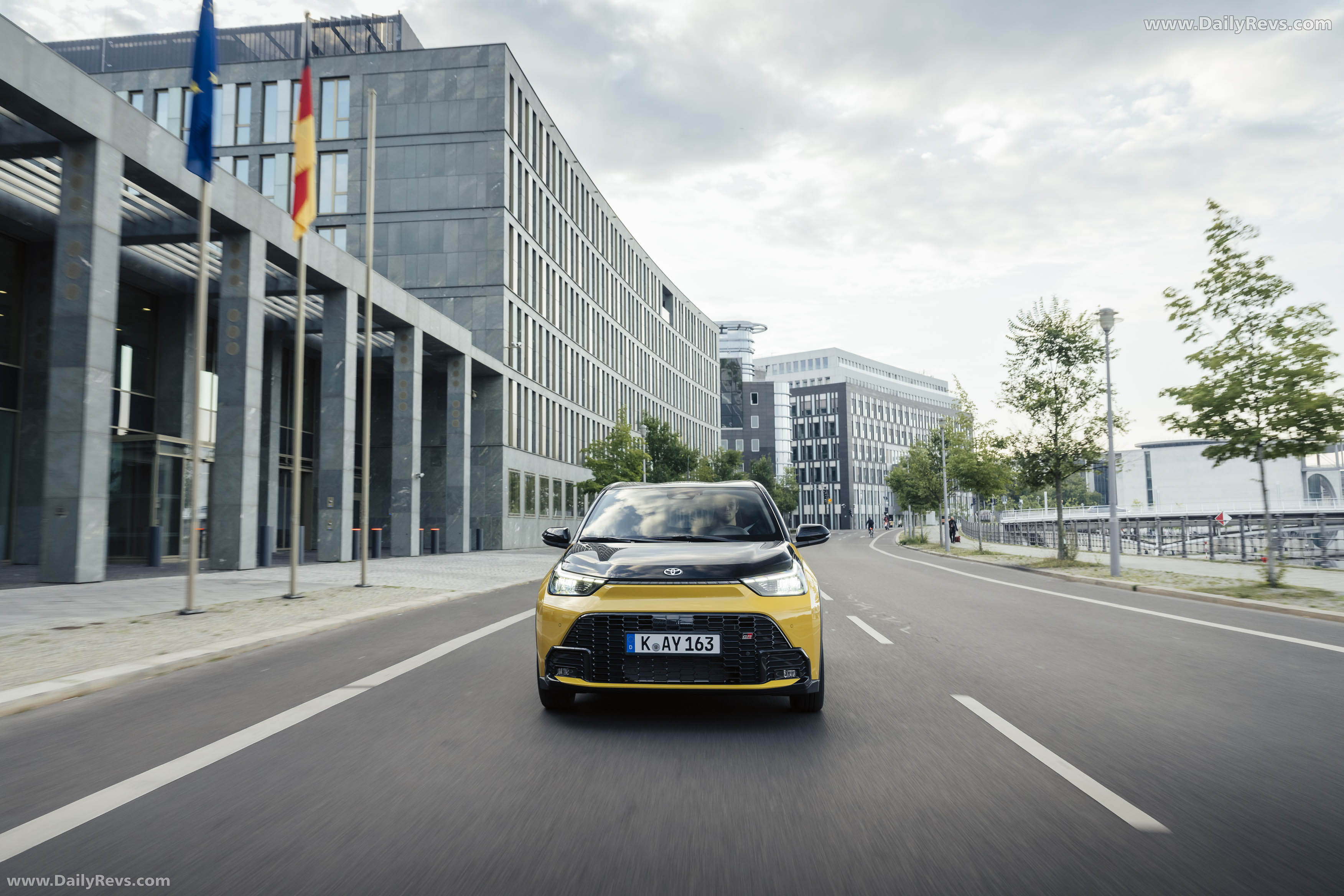 2026 Toyota Aygo X Hybrid Mustard Front View
