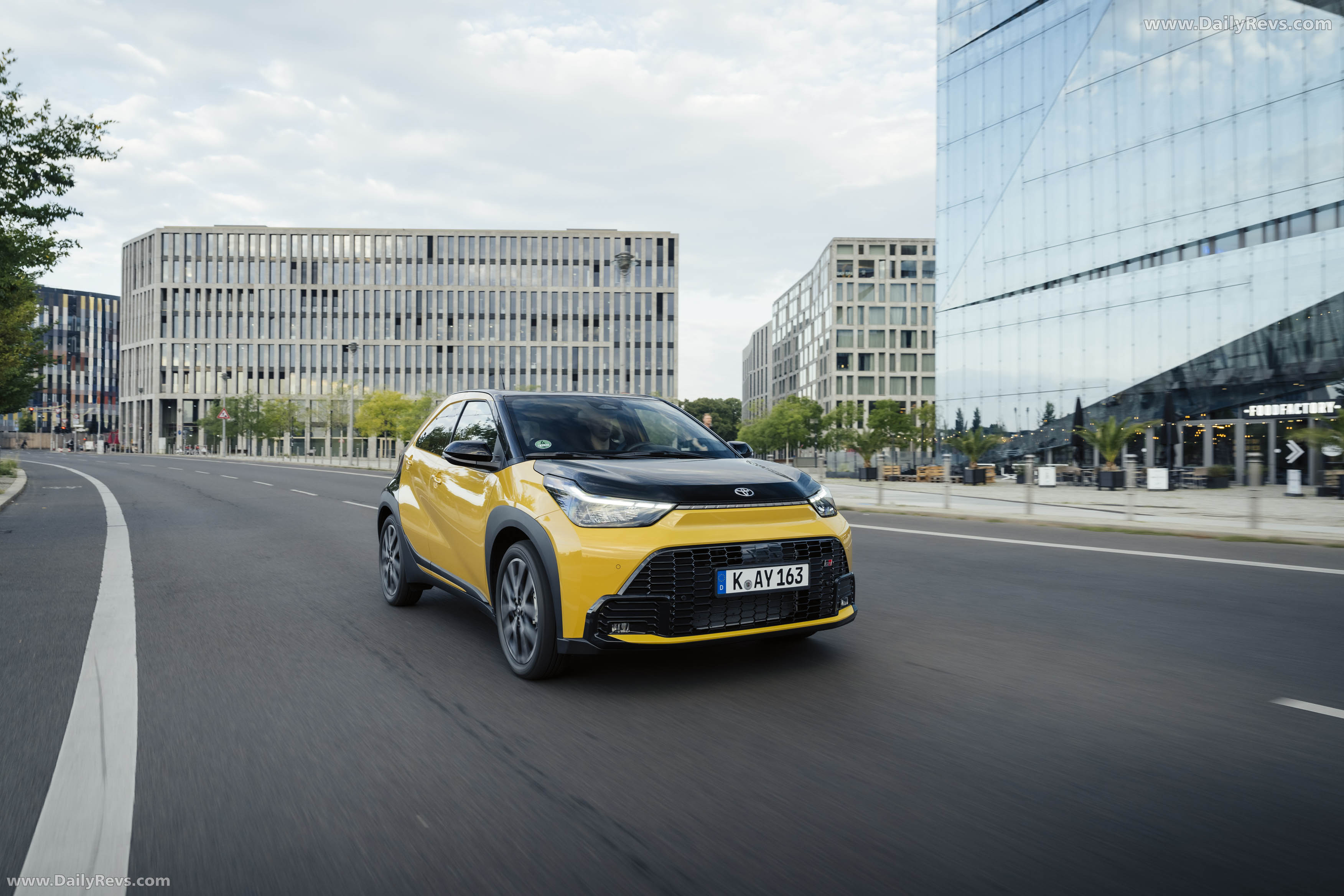 2026 Toyota Aygo X Hybrid Mustard Front View
