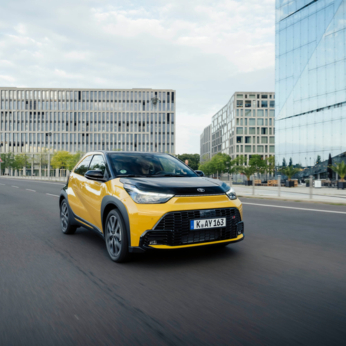 2026 Toyota Aygo X Hybrid Mustard Front View