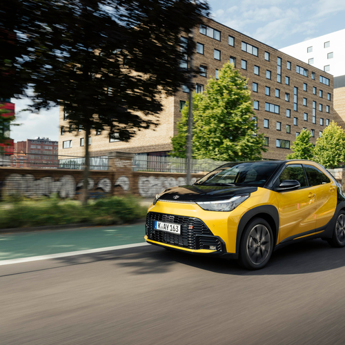 2026 Toyota Aygo X Hybrid Mustard Front View
