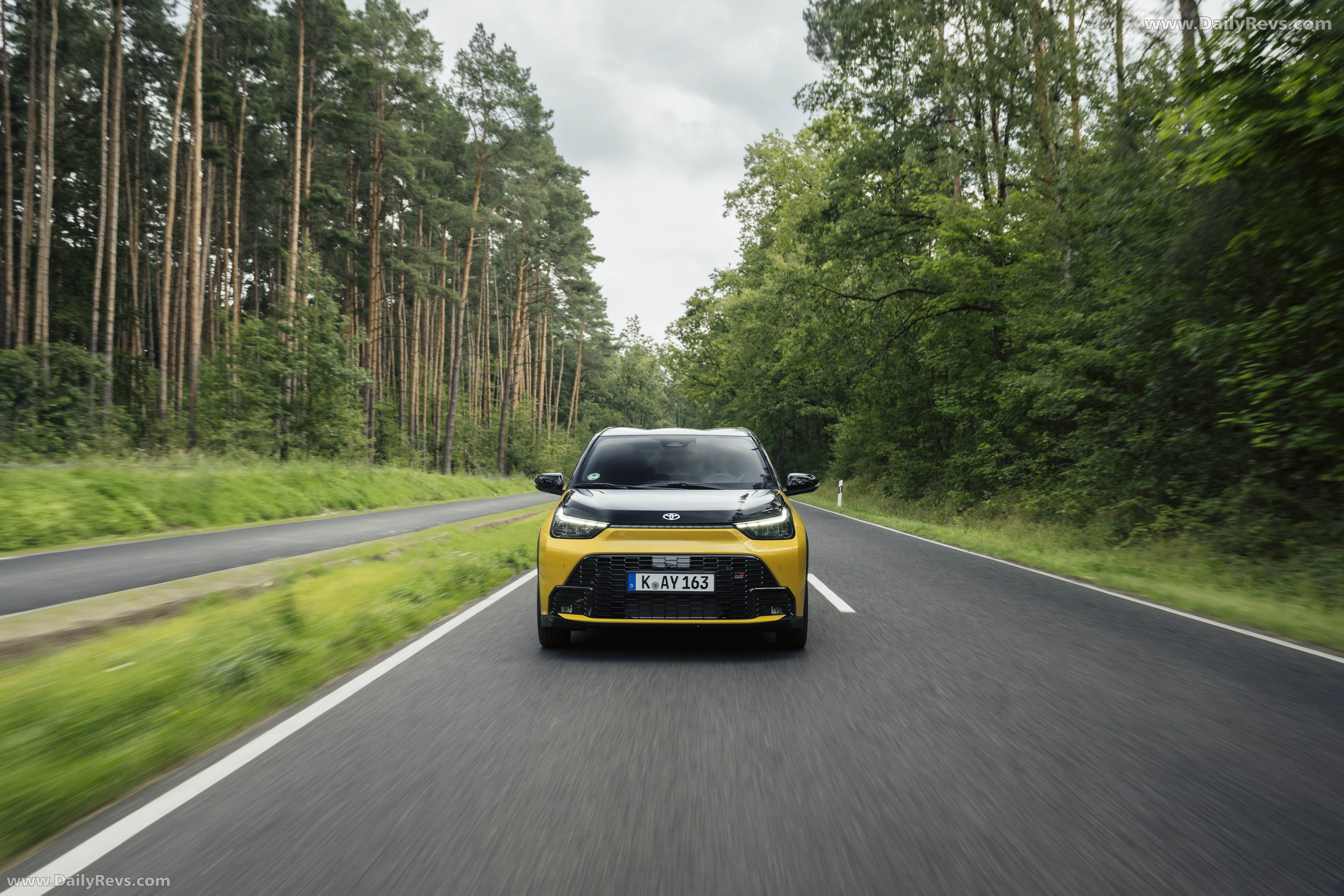 2026 Toyota Aygo X Hybrid Mustard Front View