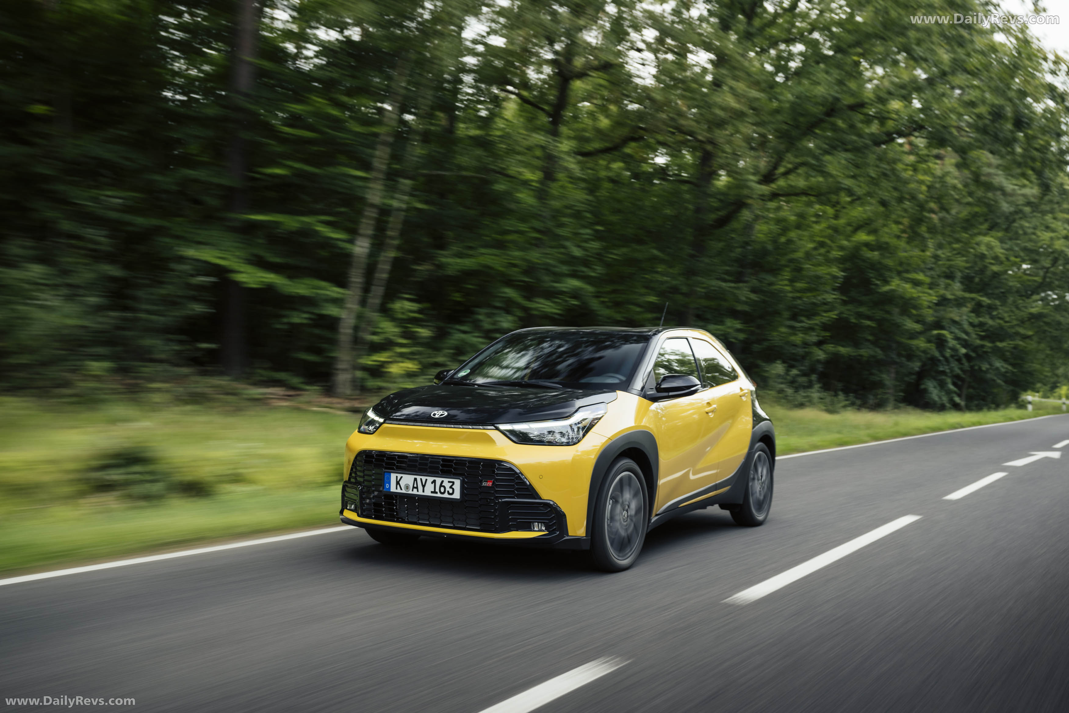 2026 Toyota Aygo X Hybrid Mustard Front View